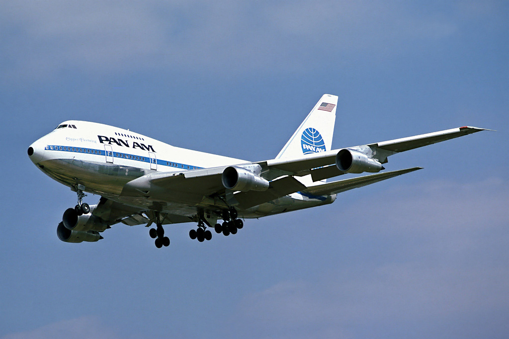 a large airplane flying in the sky