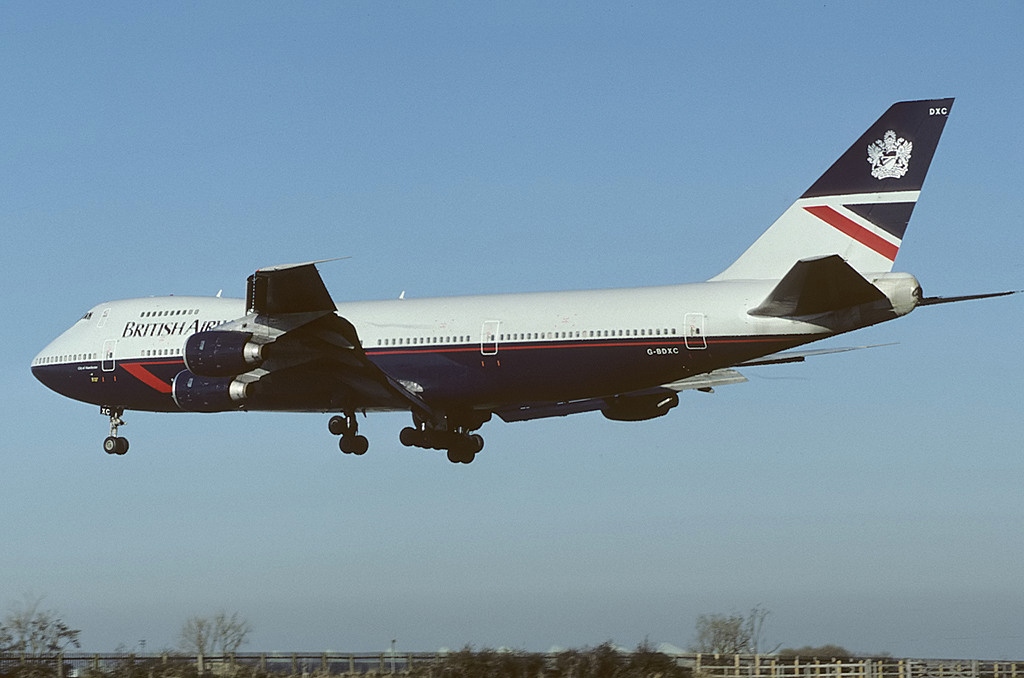 a large airplane flying in the sky