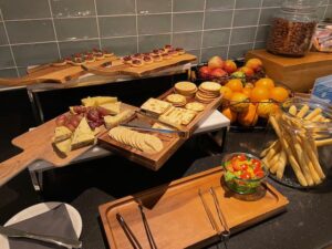 a table with food on it