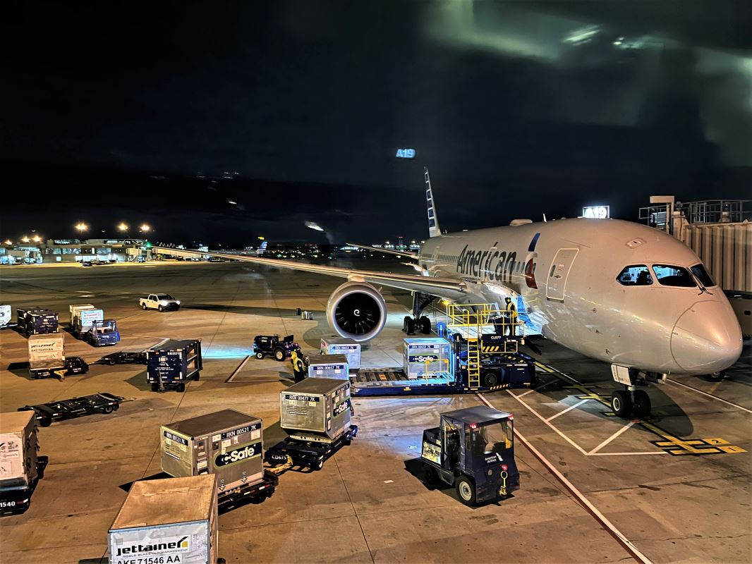 an airplane at an airport