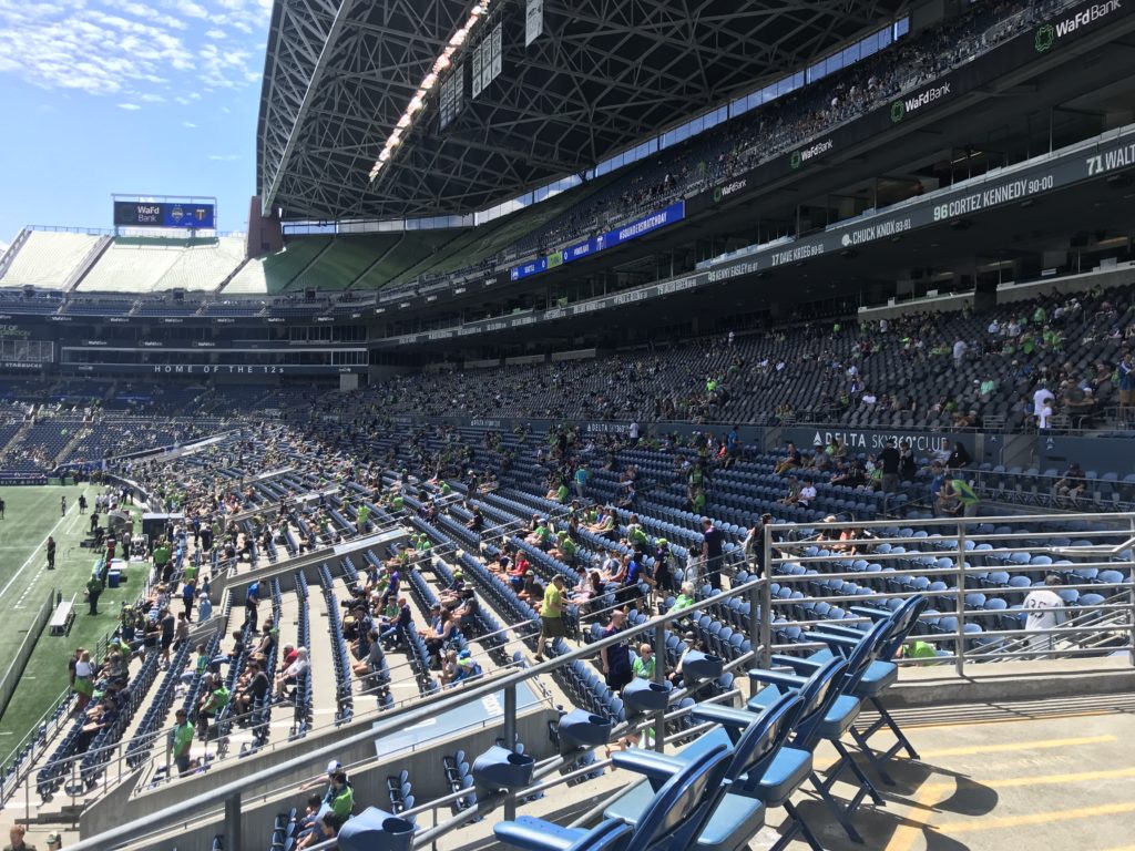 a stadium filled with people
