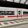 a white train at a train station