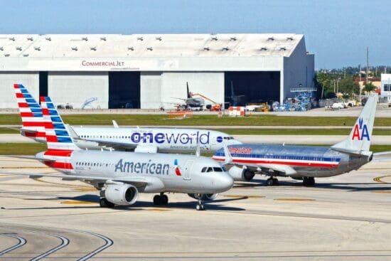 airplanes on the runway