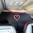 a heart on the back of a plane