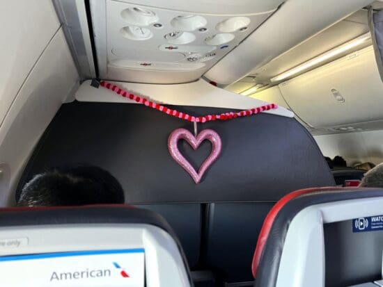 a heart on the back of a plane