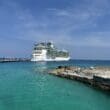 a cruise ship in the water