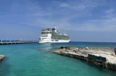 a cruise ship in the water