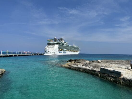 a cruise ship in the water