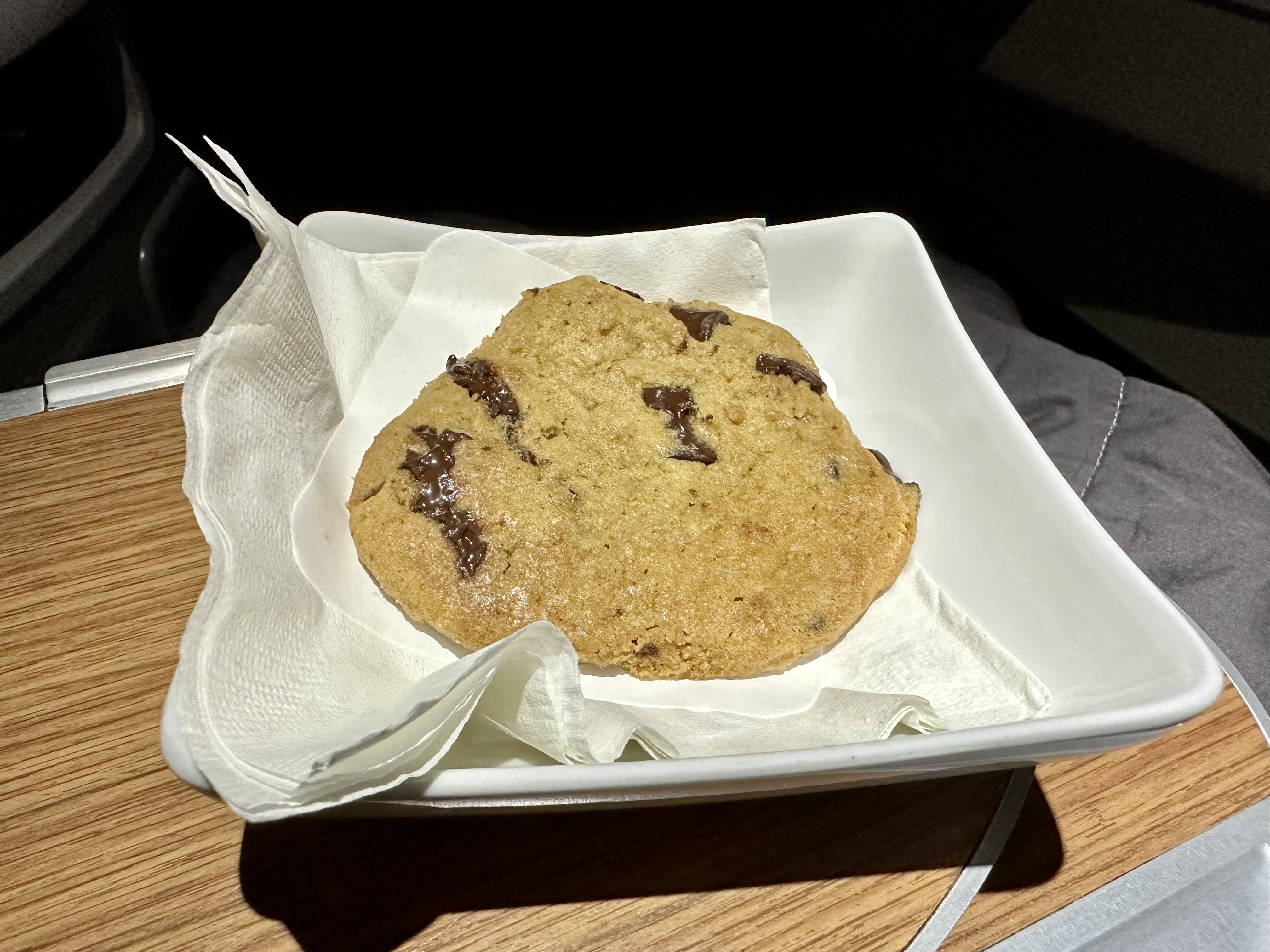 a cookie on a napkin