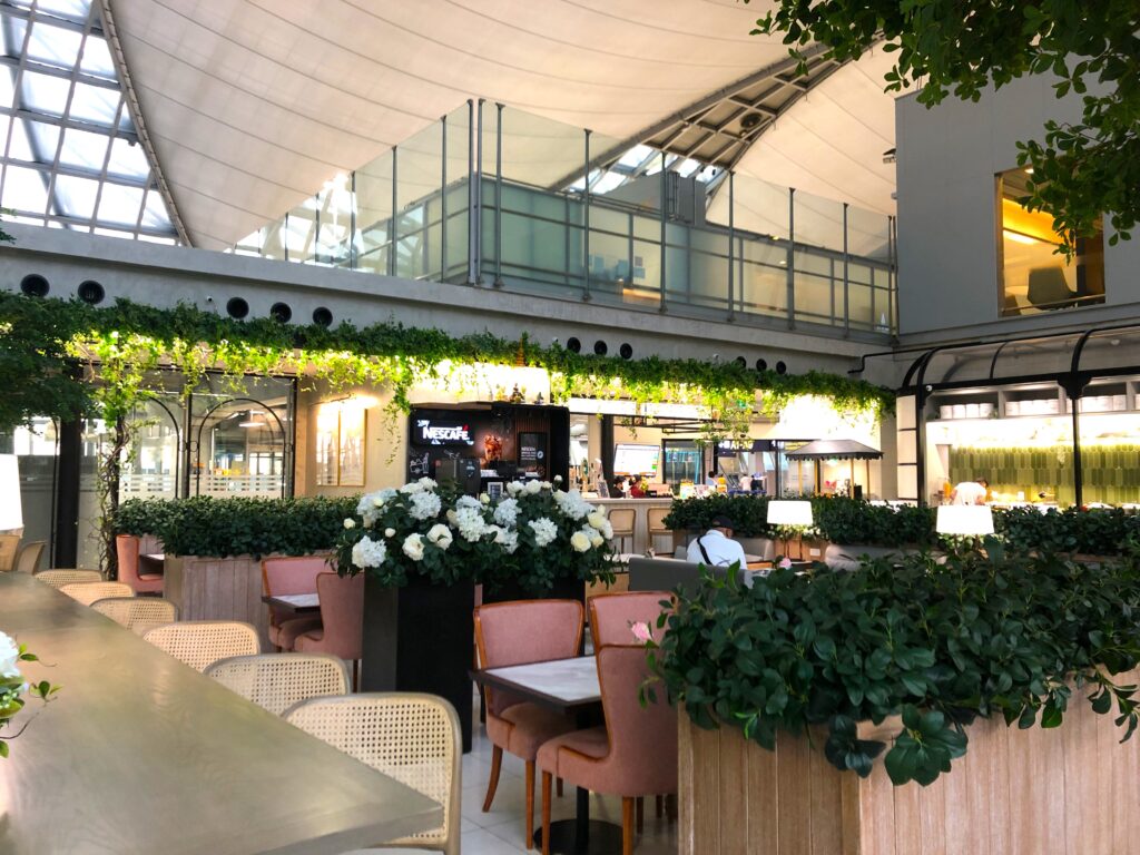 View of the seating in the Coral Lounge