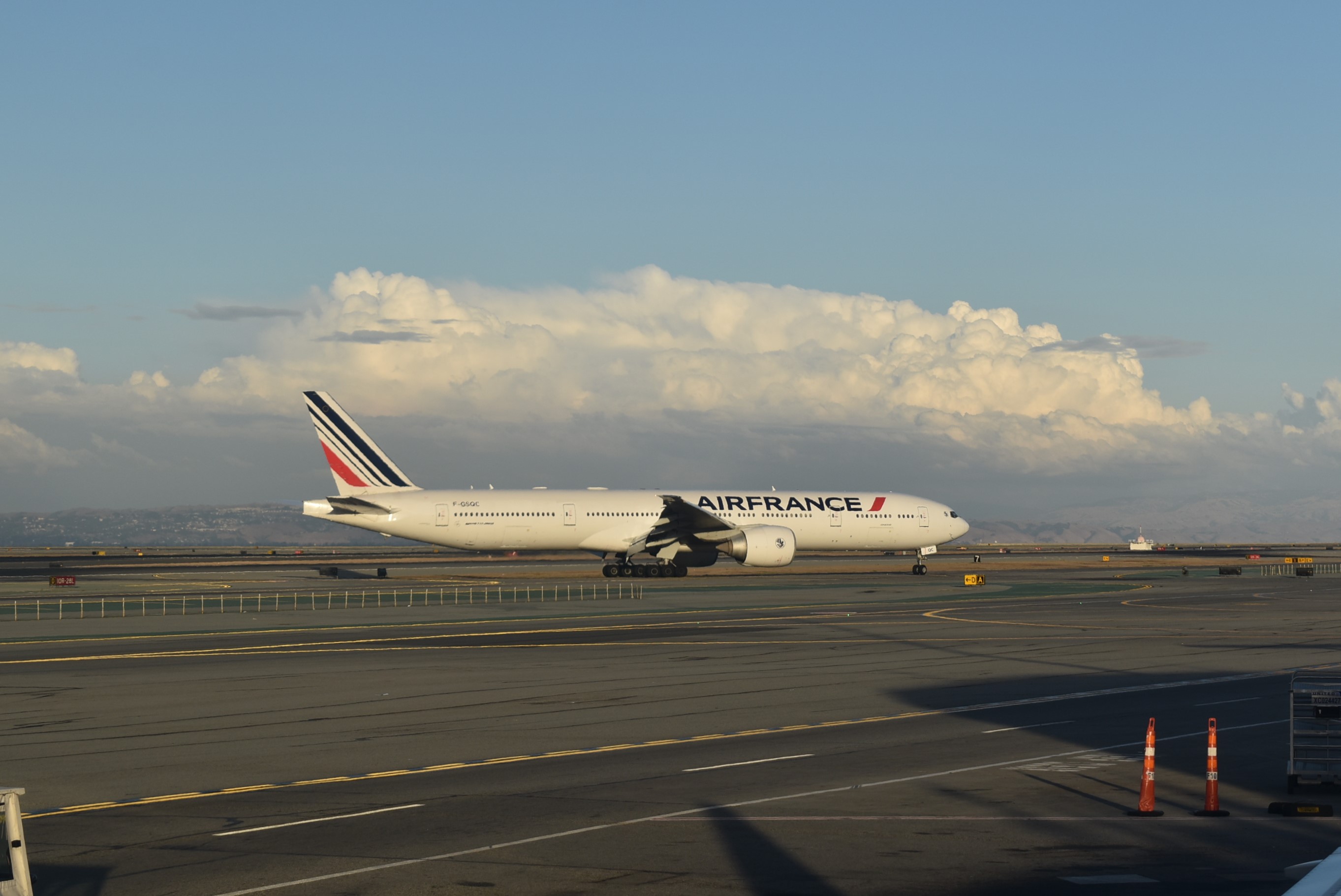 a large airplane on a runway