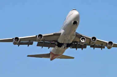 a plane flying in the sky