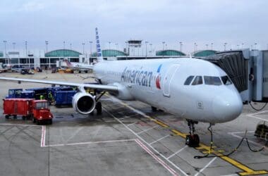 an airplane at an airport