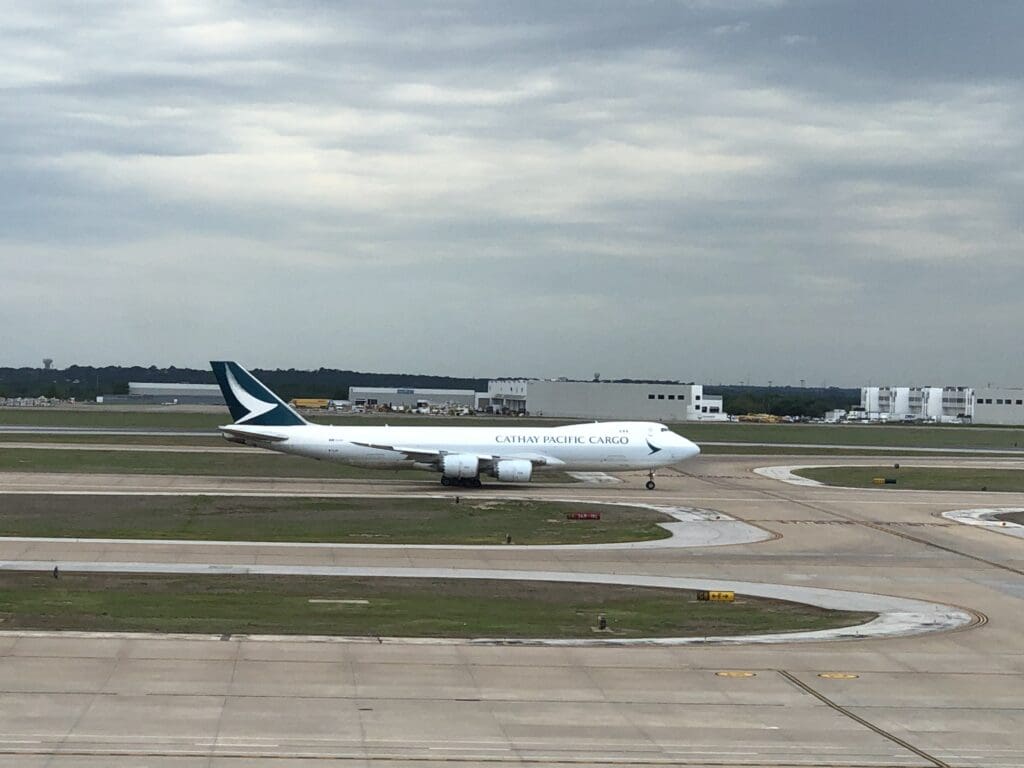 an airplane on a runway