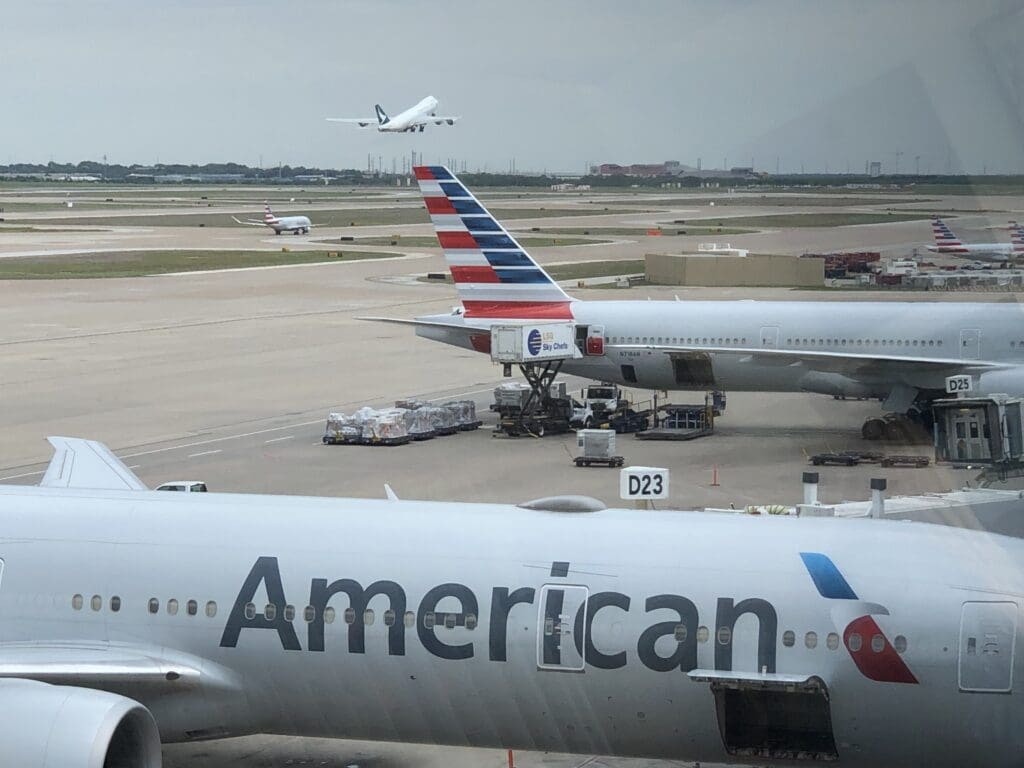 airplanes at an airport