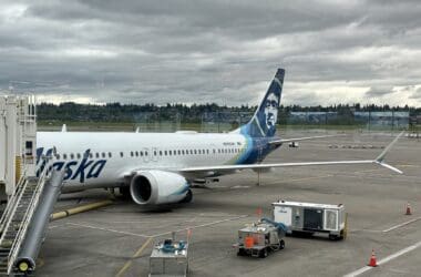 an airplane on the runway