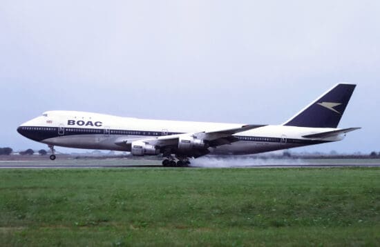 a large airplane on a runway