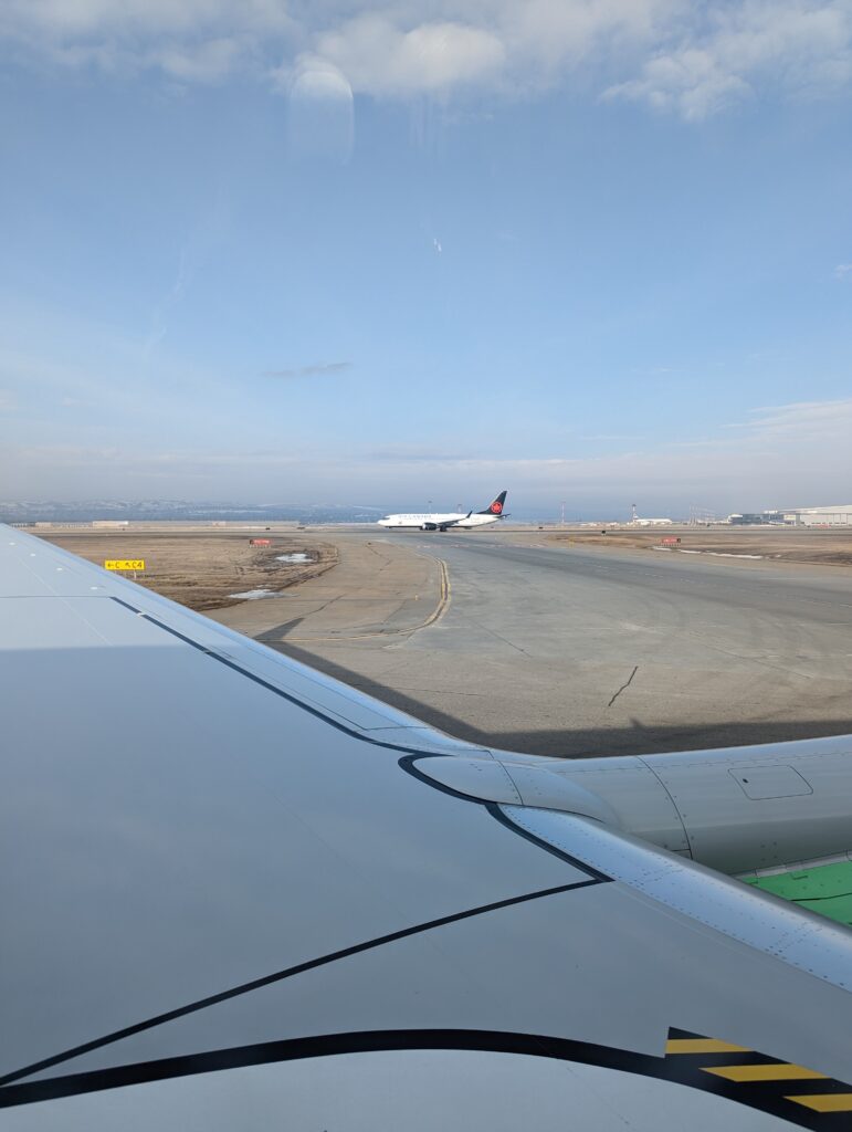 Flair Wing View from Calgary Airport