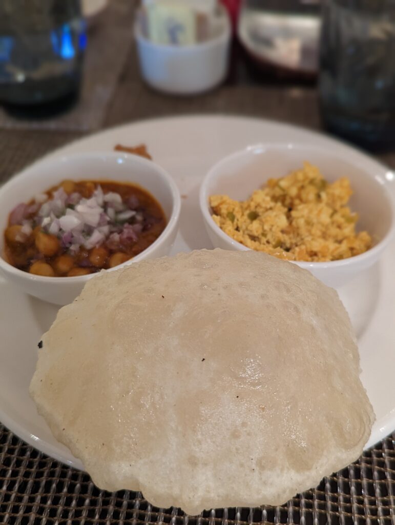 Bhature Choley and Paneer Bhurji