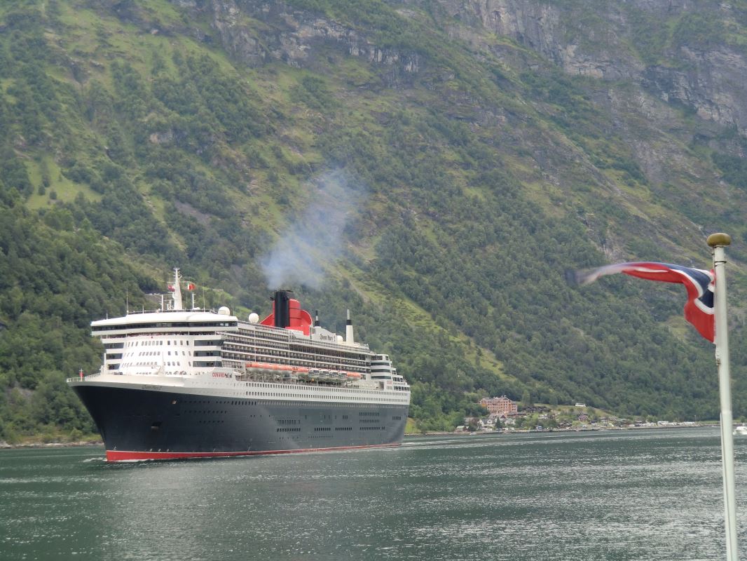 a large ship in the water