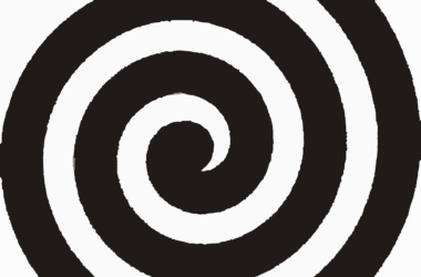 a black and white spiral