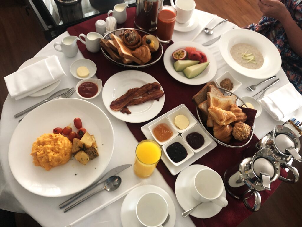 Breakfast in bed at the best hotel