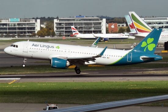 a plane on the runway