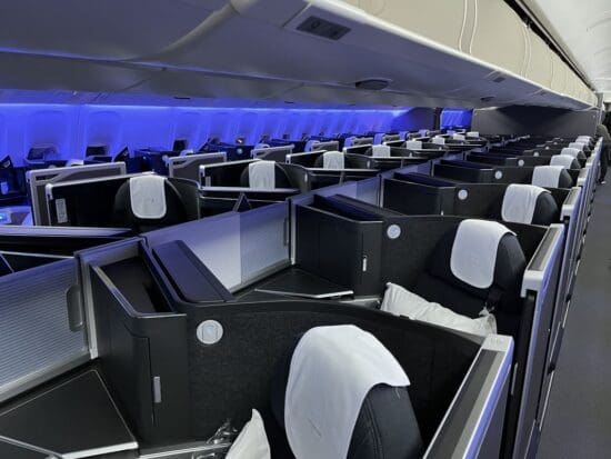 an airplane with seats and seats