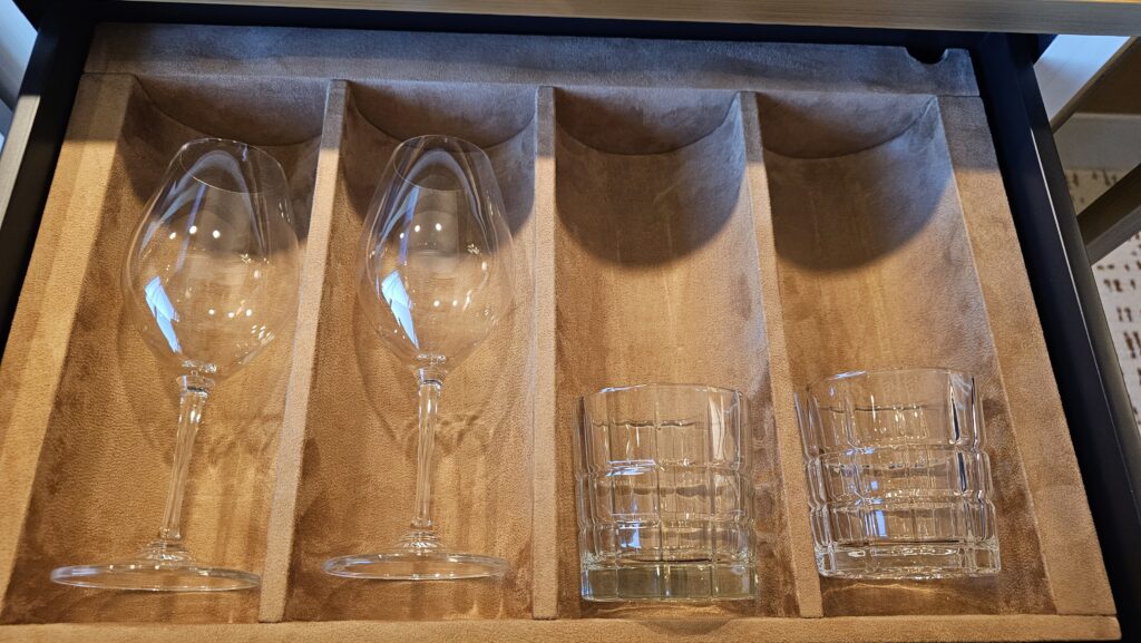a group of glasses in a box