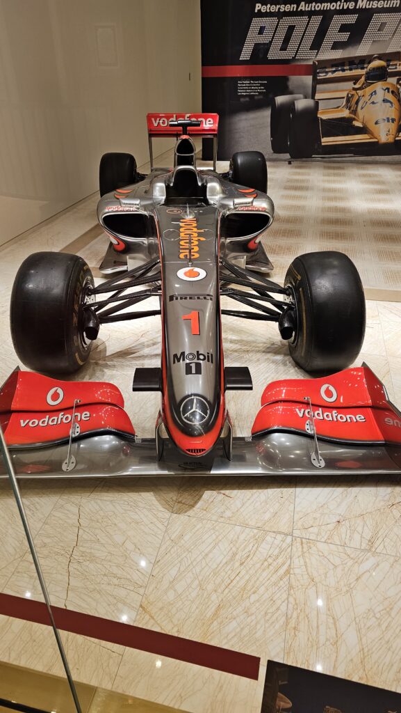 a race car on display