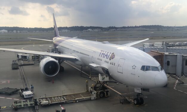 Thai Airways from Bangkok to Tokyo Narita