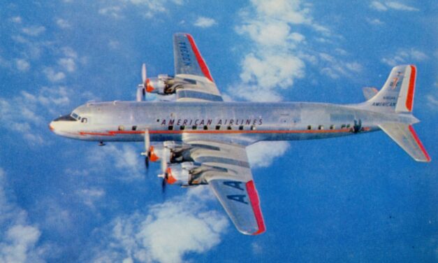 What was it like flying American Airlines from New York to Los Angeles in 1954?