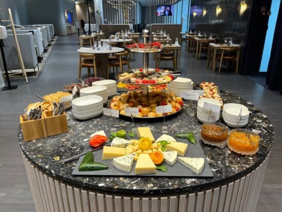 a table with food on it