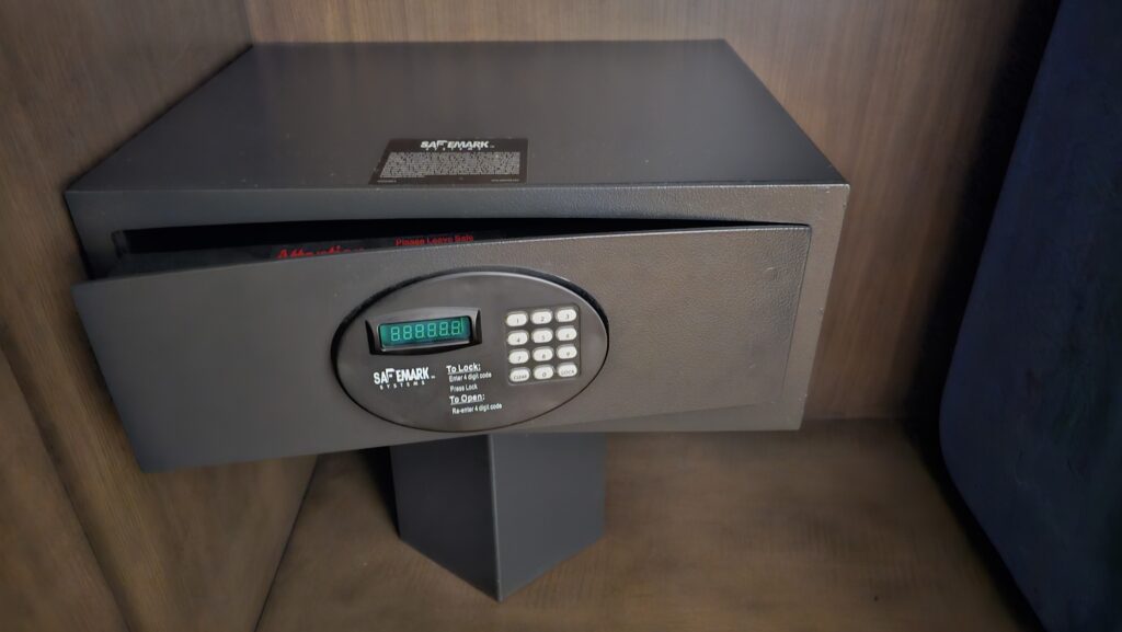 a safe with a digital lock