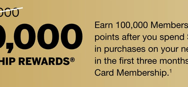 100,000 points offer on the Business Gold Card!