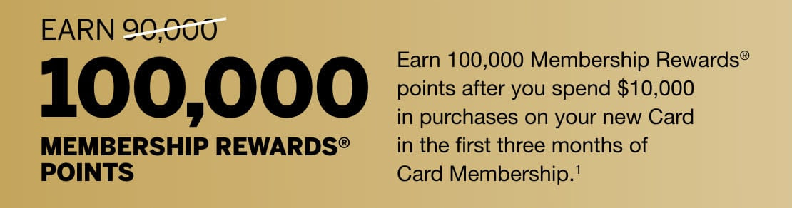 100,000 points offer on the Business Gold Card!
