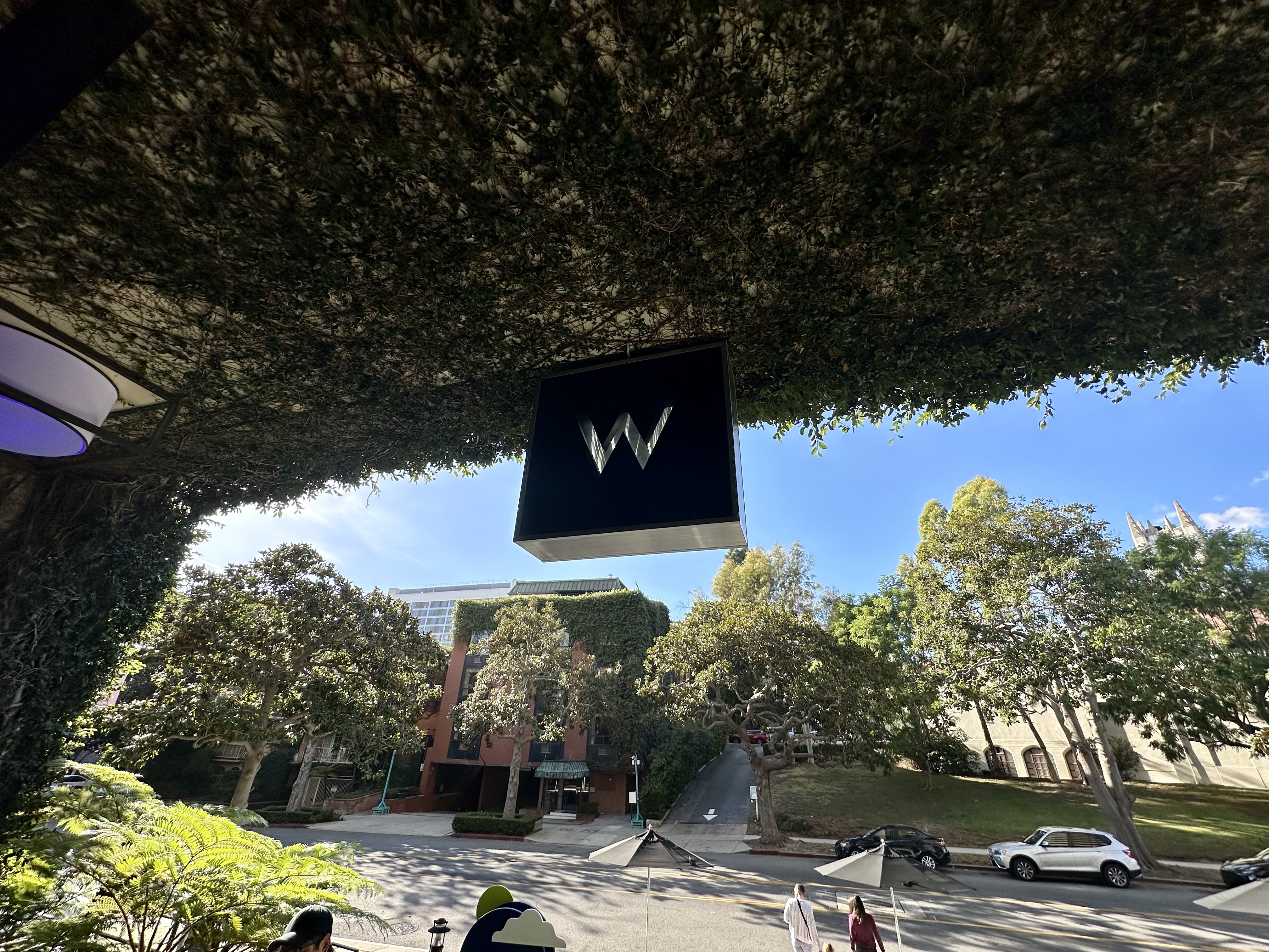W Los Angeles sign above a street