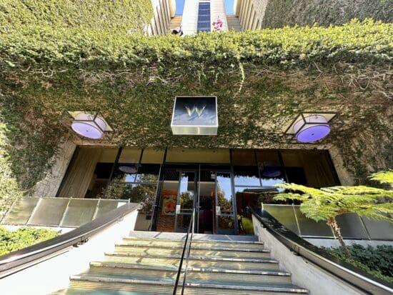 a stairs leading up to a building