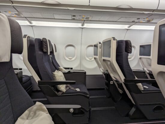 Gulf Air Business Class from Mumbai to Bahrain Cabin