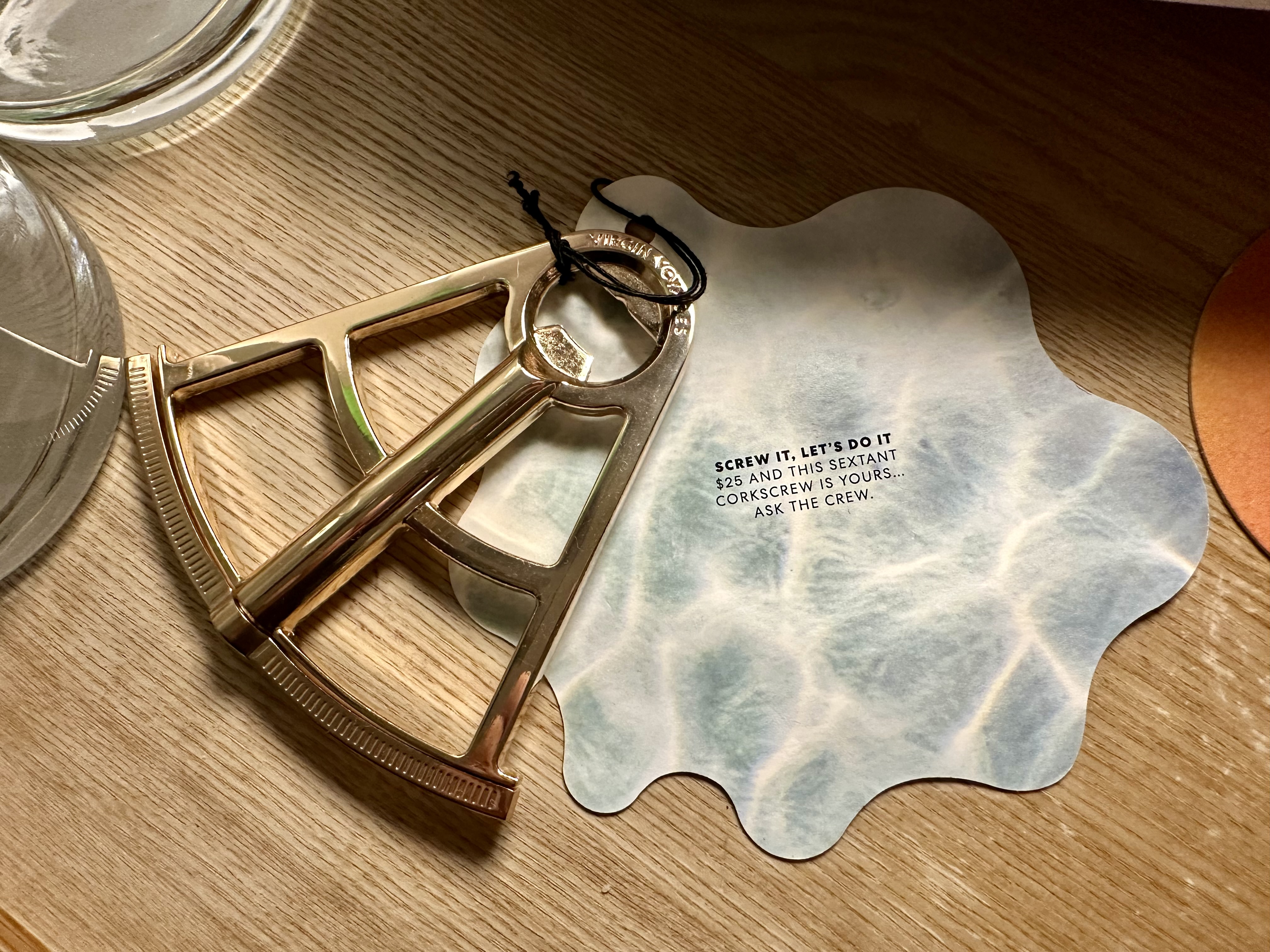 a compass on a table
