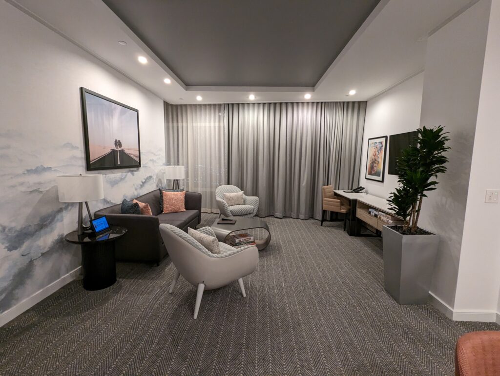 Living Room in the Aria Sky Suite
