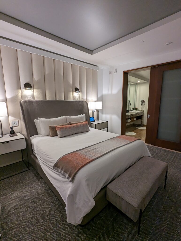 Bedroom in the Aria Sky Suite