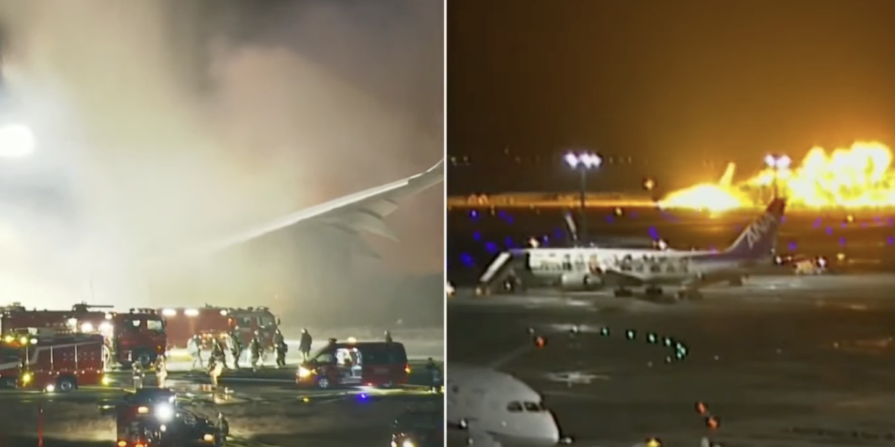 Horror: Japan Airlines plane with 379 on board catches fire