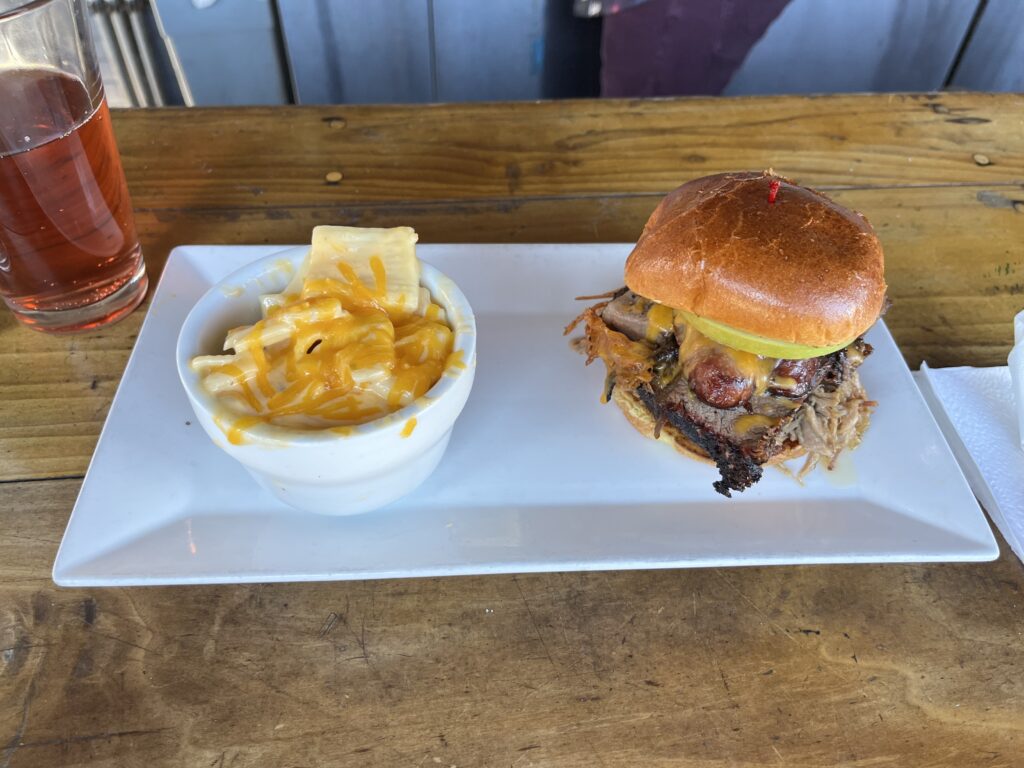 a plate of food on a table