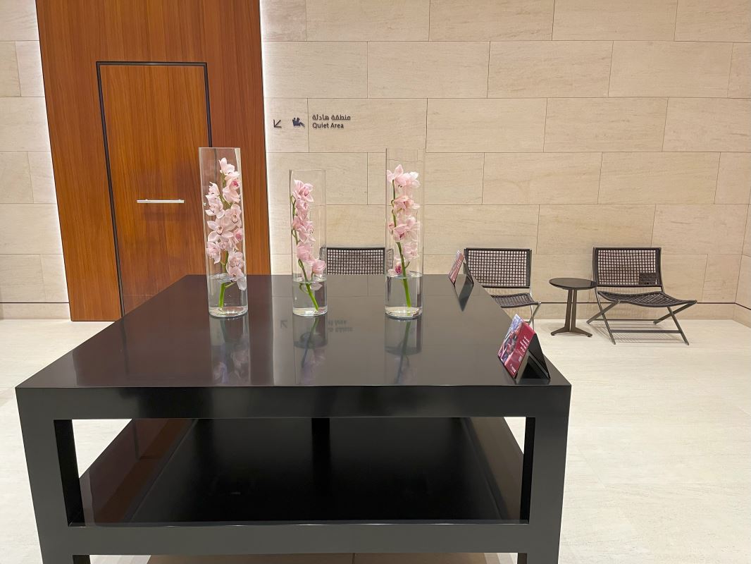 a table with flowers on it