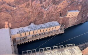 a large building next to a body of water