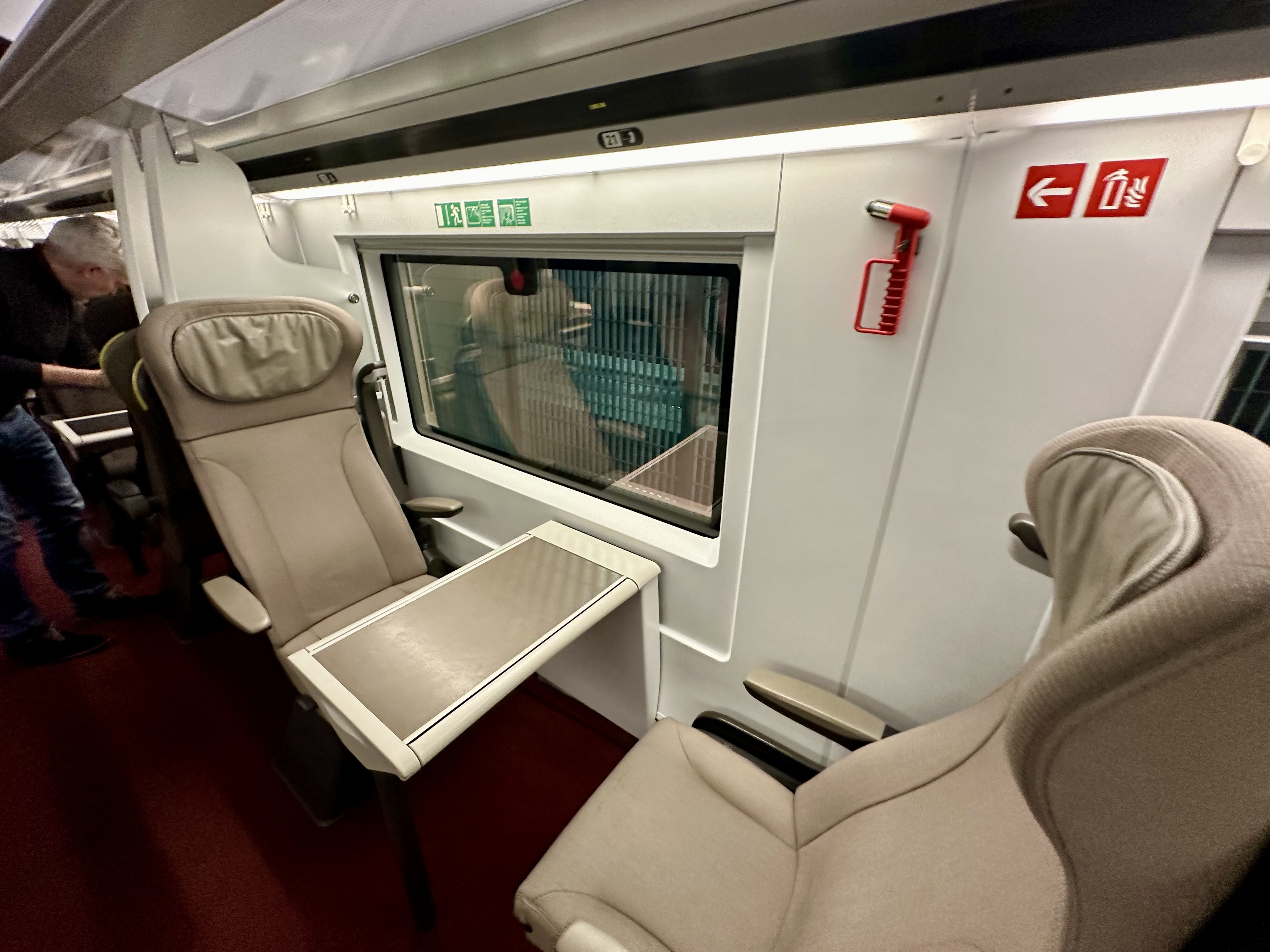 a chair in a Eurostar Train
