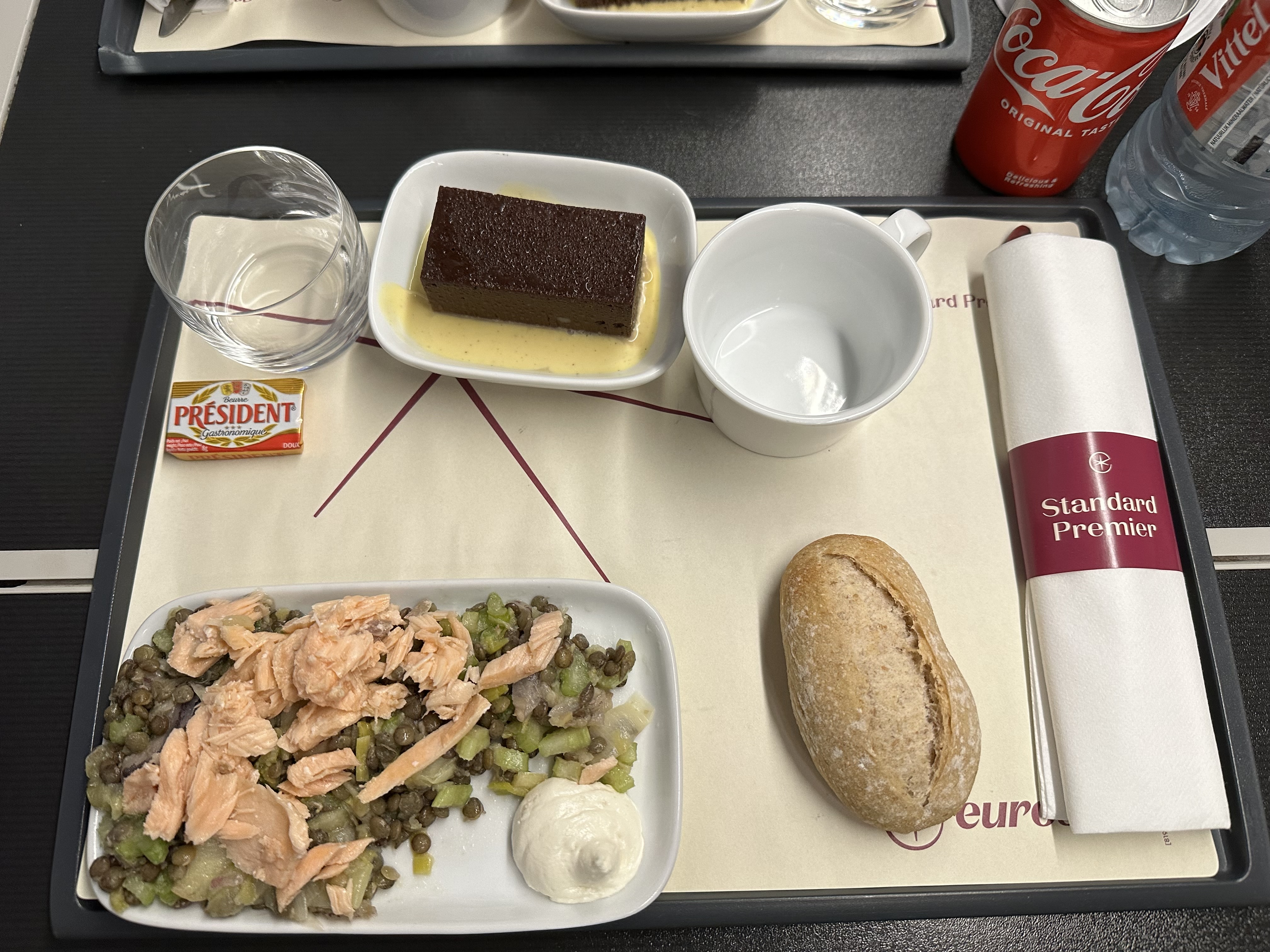 a tray with food on it on Eurostar