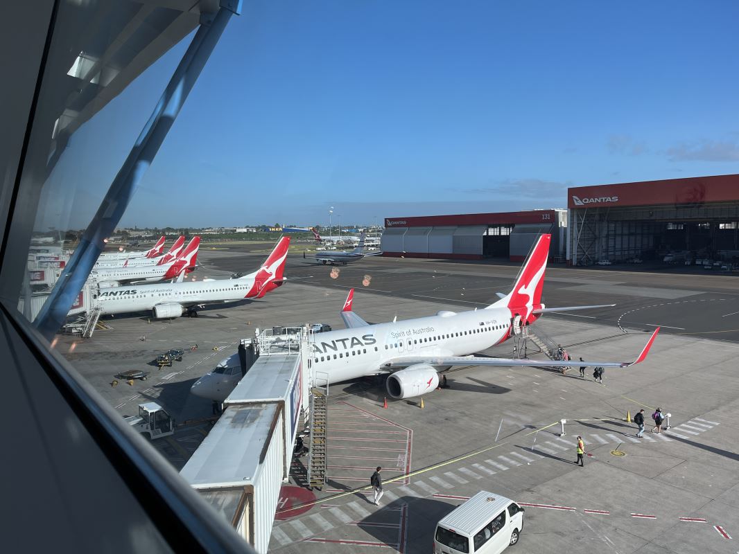 a group of airplanes on a runway