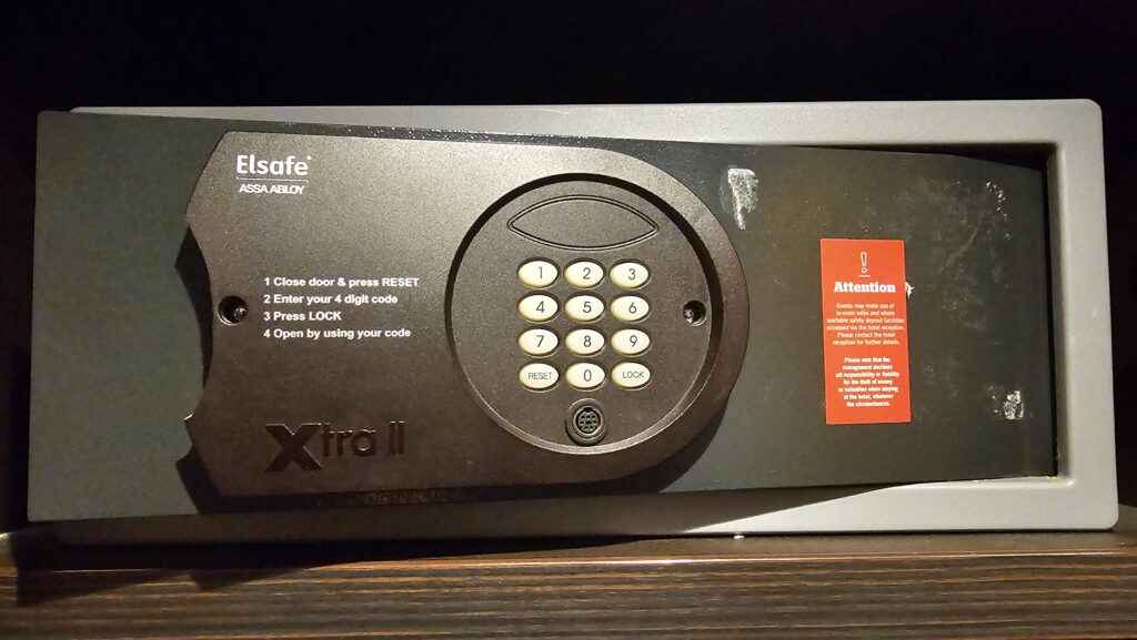 a black box with a keypad